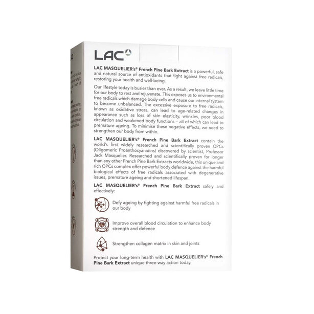 LAC MASQUELIER'S French Pine Bark Extract - The Powerful Antioxidant (300 tablets)