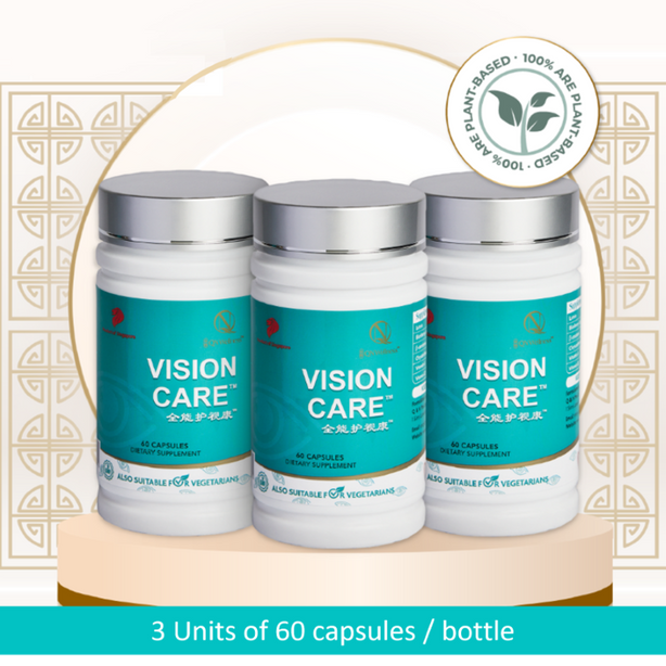 QN Wellness Vision Care™ - 60 Veggie Capsules x 3 boxes [ Super Valued Pack]