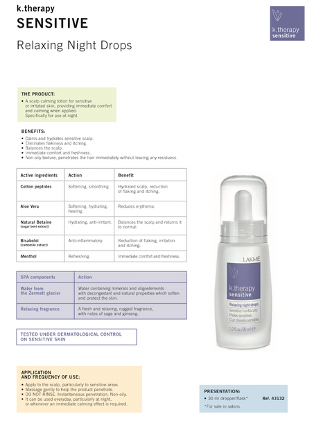 Lakme k.therapy Sensitive Night Drops 30ml