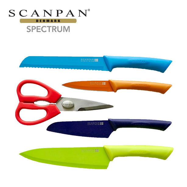 SCANPAN Spectrum 5pc. Knife/Shear Set (Coloured)