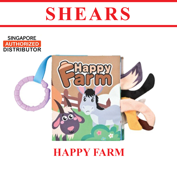 Shears Baby Cloth Book 3D Toddler Cloth Book (S) Happy Farm