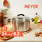 Meyer Ih Stainless Steel 24Cm | 6.2L Stockpot With Glass Lid