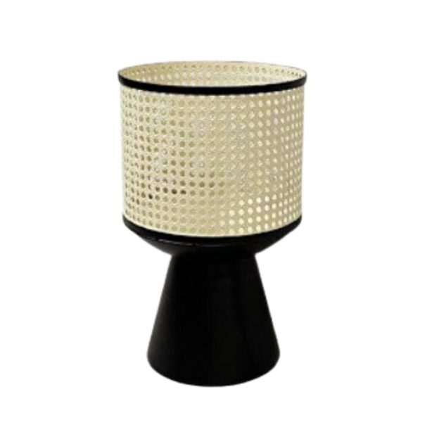 Rattan planter | flower pot stand with black base