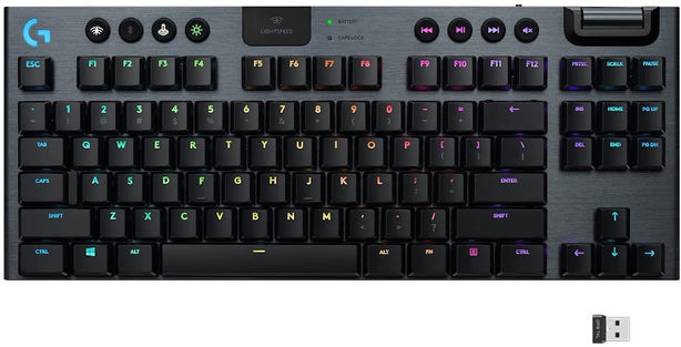 Logitech G915 TKL Tenkeyless Lightspeed Wireless RGB Mechanical Gaming Keyboard GL-Switches