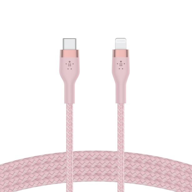 Belkin Usb-C To Lighting, Braid Sil, 1M, Pink Magnetic Management