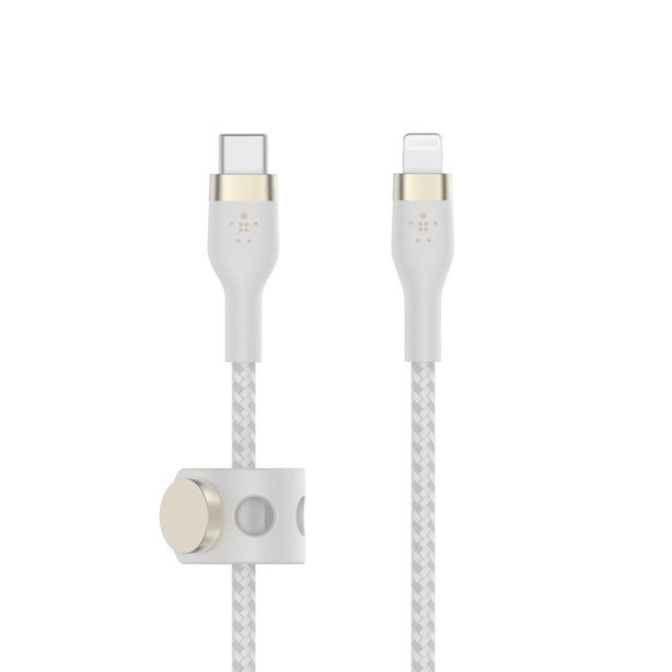 Belkin Usb-C To Lighting, Braid Sil, 1M, White Magnetic Management