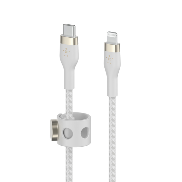 Belkin Usb-C To Lighting, Braid Sil, 1M, White Magnetic Management