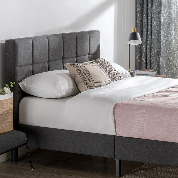 Zinus Lottie Fabric Upholstered Platform Bed Frame