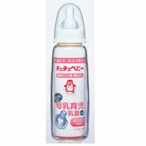 CHU-CHU Glass Milk Bottle with Training Teat - 150/240 ml