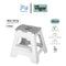 Vigar Compact 2-step Foldable Grey Stool 40cm