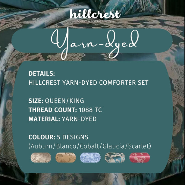 Hillcrest Yarn Dyed Comforter Set 1088TC – Blanco