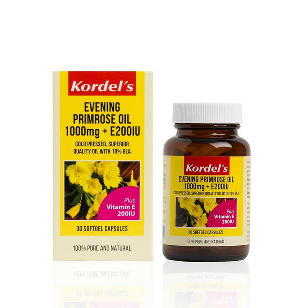 Kordel’s Evening Primrose Oil 1000 mg + E200 IU C30