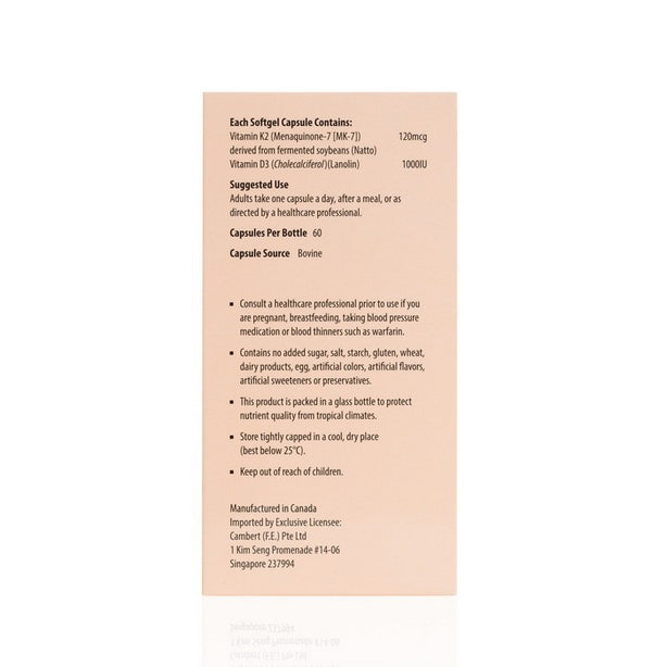 Kordel’s Vitamin K2 + D3 C60