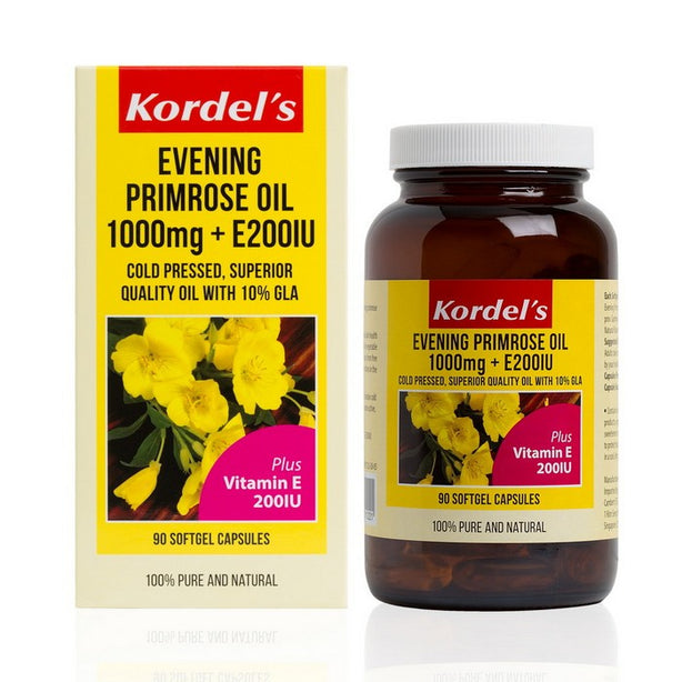 Kordel’s Evening Primrose Oil 1000 mg + E200 IU C90