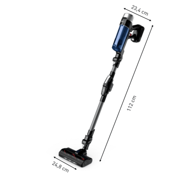 Tefal X-Force 9.60 Aqua Handstick Vacuum TY20C7 - Wet & Dry, 2-in-1 Vacuum & Mop, Lightweight, 100AW DigitalForce Motor, LEDvision, FLEX technology, Smart Control Display,0.45L, 99.9% filtration, 6 included accessories