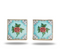 [Rare Bird Collection] Peranakan Tile Stud - Turquoise
