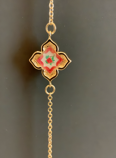 [Rare Bird Collection] Peranakan Floral Necklace