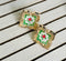 [Rare Bird Collection] Peranakan Floral Stud - Emerald