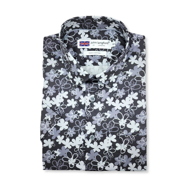 John Langford Sateen Weave Digital Print Short Sleeve Shirt (Y3)