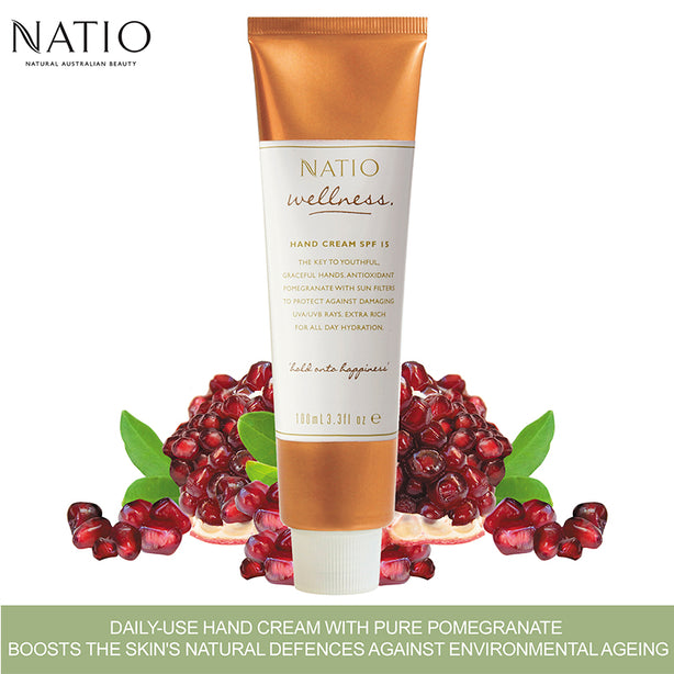 Natio Wellness Hand Cream SPF15, 100ml