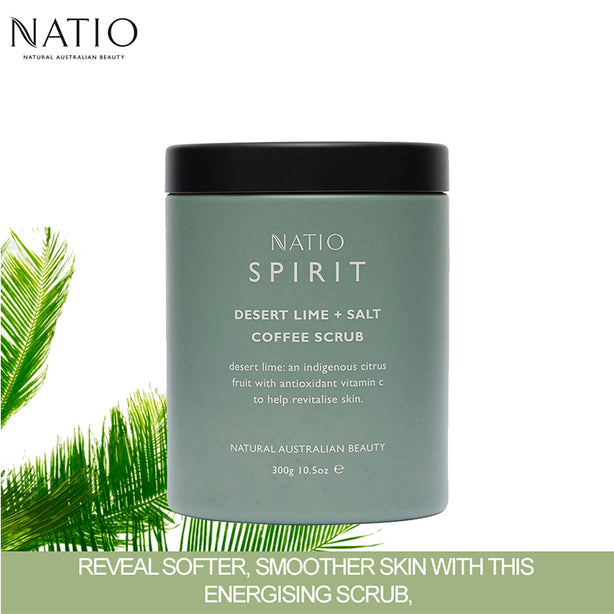 Natio Spirit Desert Lime & Salt Coffee Scrub 300g