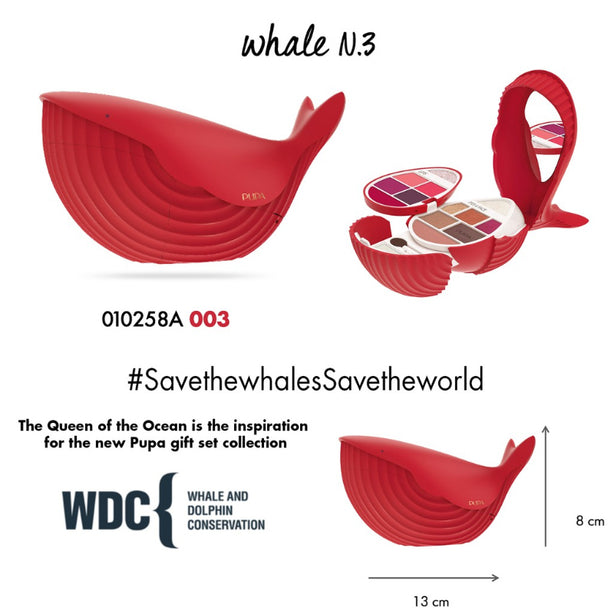 Pupa Whale Beauty Make Up Gift Kit N.3 #003 Red