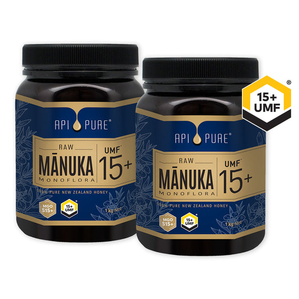 Apipure Raw Manuka UMF15+ 1kg (Bundle of 2)