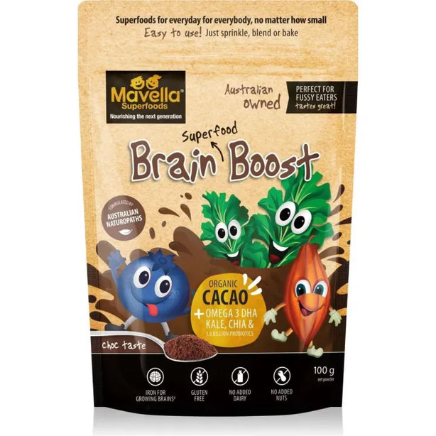 Mavella Superfoods Brain Boost for Toddlers and Children with Probiotic Powders 100g