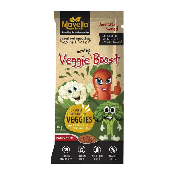 Mavella Superfoods Veggie Boost Smoothie Powder, 10g sachets x 14 handy pack Kids Superfood Veggie Booster