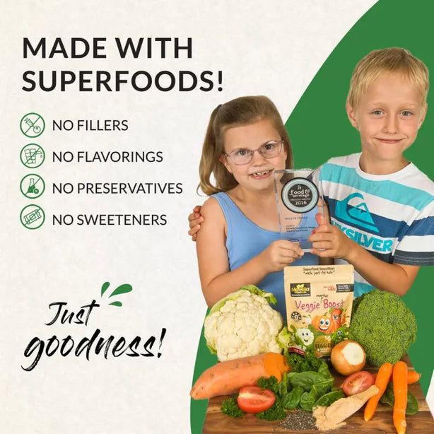 Mavella Superfoods Veggie Boost, Veggies Powder with Pea Protein Powder for Kids, Vegetable Protein Powder, Savoury Flavored Green Vegetable Powder 100g