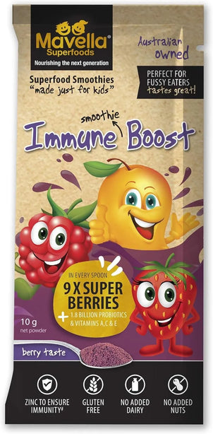 Mavella Superfoods Immune Boost Smoothie Powder, 10g sachets x 14 handy pack Kids Superfood Immune Booster