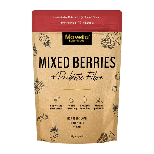 Mavella Superfoods Mixed Berry Plus Prebiotic Fibre powder 100g