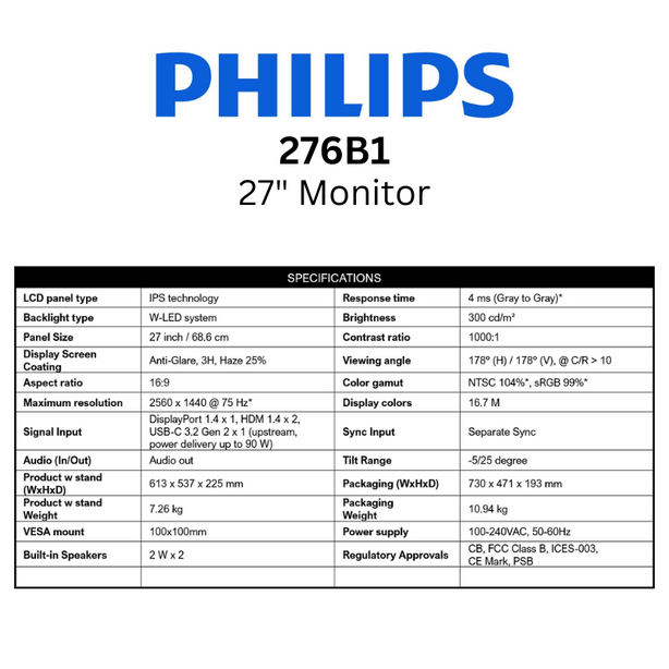 Philips 276B1 27