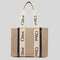CHLOE Woody Medium Tote Bag White Blue RS-CHC22AS383I2691J