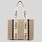 CHLOE Woody Medium Tote Bag White Blue RS-CHC22AS383I2691J