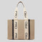 CHLOE Woody Medium Tote Bag White Blue RS-CHC22AS383I2691J