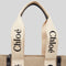 CHLOE Woody Medium Tote Bag White Blue RS-CHC22AS383I2691J
