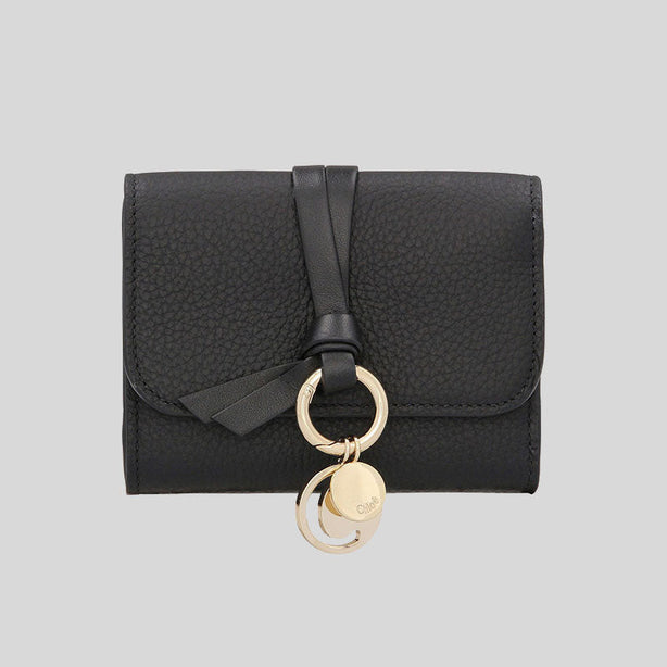 CHLOE Alphabet Small Trifold Wallet Black RS-CHC21WP945F57