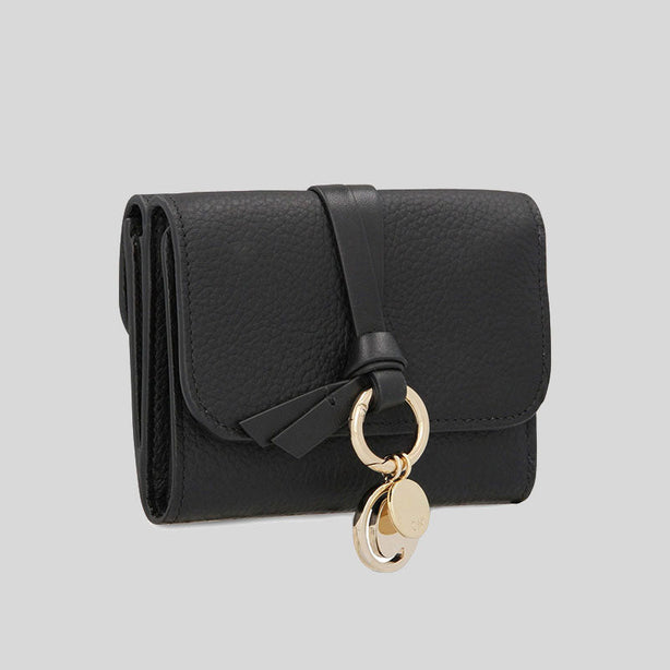 CHLOE Alphabet Small Trifold Wallet Black RS-CHC21WP945F57
