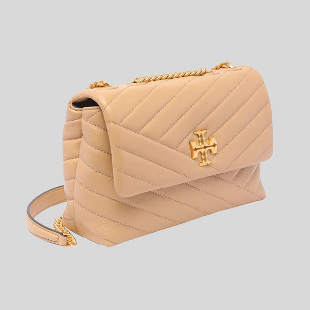 TORY BURCH Kira Small Chevron Convertible Shoulder Bag Desert Dune RS-90452