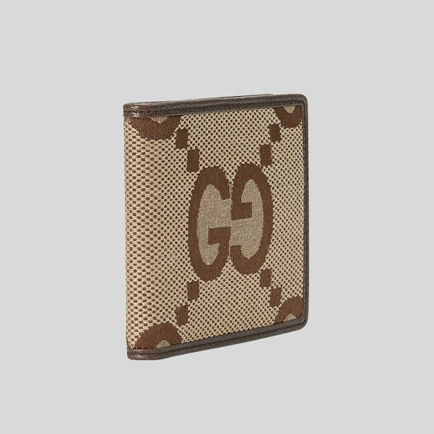 GUCCI Jumbo GG Wallet With Interlocking G Brown RS-699308