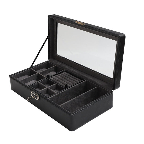 StitchesandTweed Watch and Accessories Organizer Matte Leatherette Case