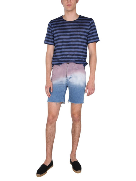 Saint Laurent Blue Cotton Shorts