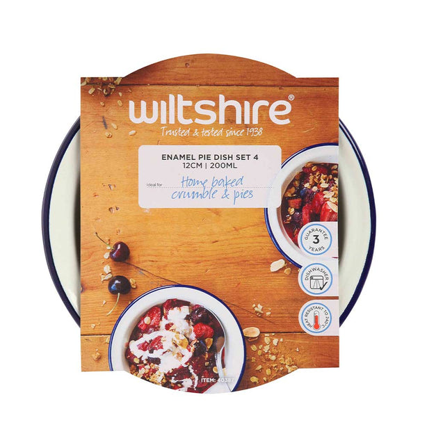 Wiltshire Enamel Pie Dishes 12Cm (Set Of 4)