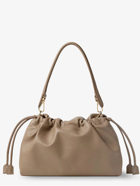 Fendi Baguette Soft Large Leather Bag - Tortora