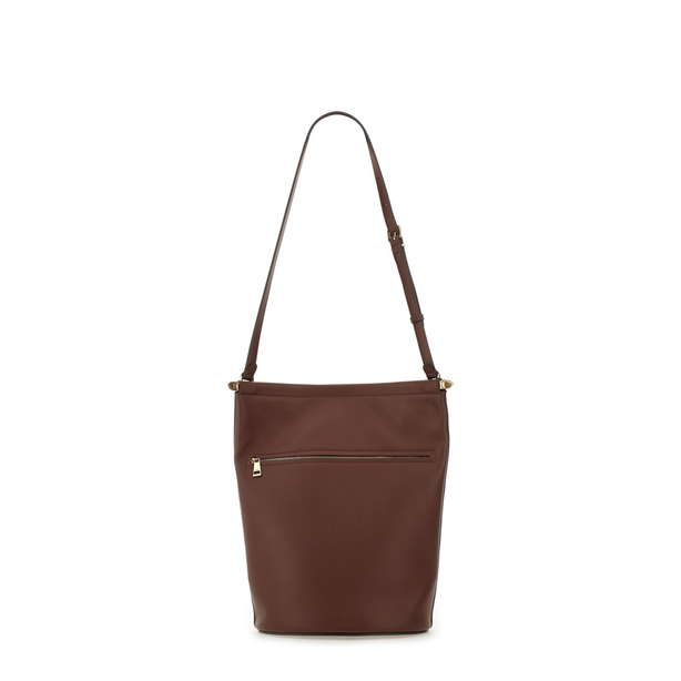 Small Calfskin Bucket Bag - Brown