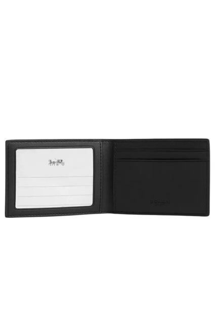 Coach Mens 3-In-1 Wallet In Signature Canvas - Tan/Black