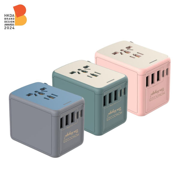 Monocozzi Bon Voyage 35W Travel Adaptor with 3 x USB and 2 x USB-C PD Connector