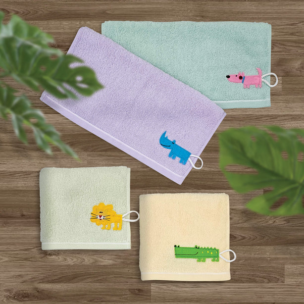 The Gang by Charles Millen Zoopidia Junior Hand Towel, Set Of 2