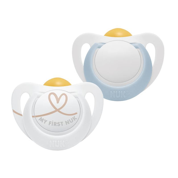 NUK Star Day Latex Soother Pacifier 2pcs/box - 0-6 months - Blue